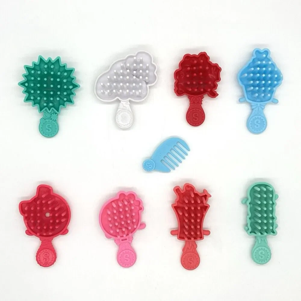 Shopkins Shoppies Doll Hair Brushes Mixed LOT of 9 Moose Toys Accessories Comb
